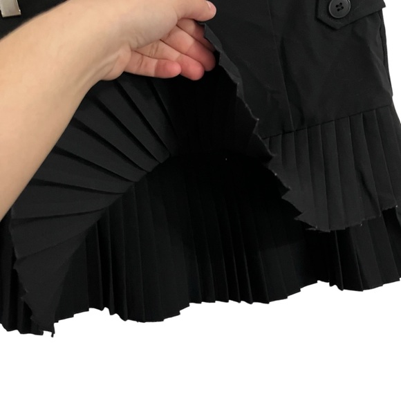 Y2K Charlotte Ruse Micro Mini Skirt Black Pleated Tiered Tennis Style Size 1 - Picture 5 of 8
